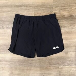 HOKA One One Running Shorts Mens XL Black Lightweight Athletic Training